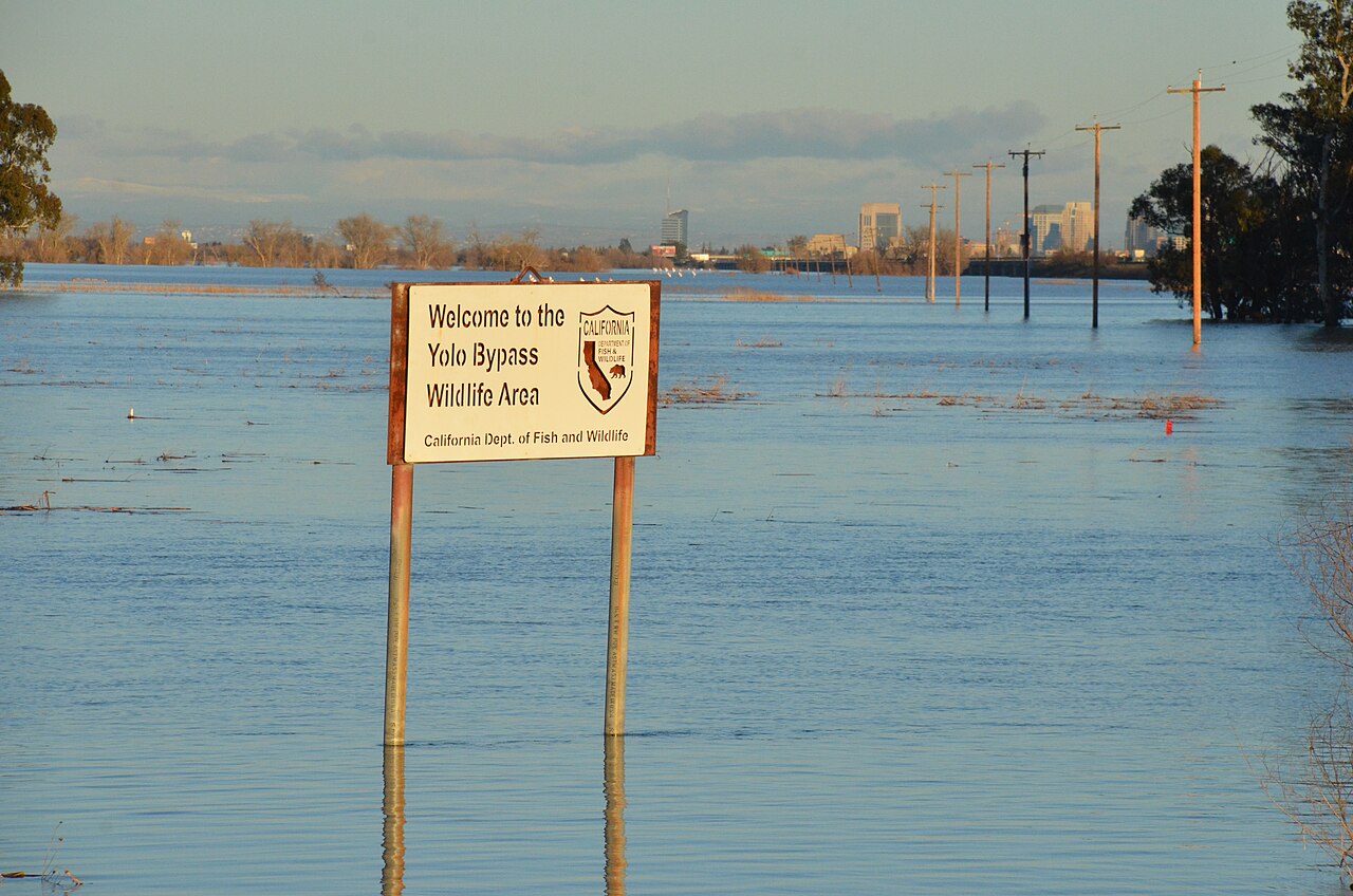 The Yolo Bypass and farm ground around Davis, California